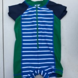 Hanna Andersson Blue and Green Rashguard Swimwear